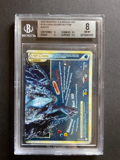 Pokemon Heartgold & Soulsilver #114 Lugia Legend Bottom Holo R BGS 8
