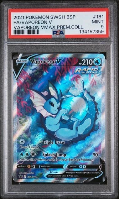 Pokemon - Vaporeon V SWSH181 Promo PSA 9