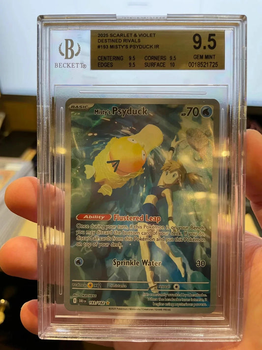 Pokemon - Misty's Psyduck IR 193/182 Destined Rivals BGS 9.5