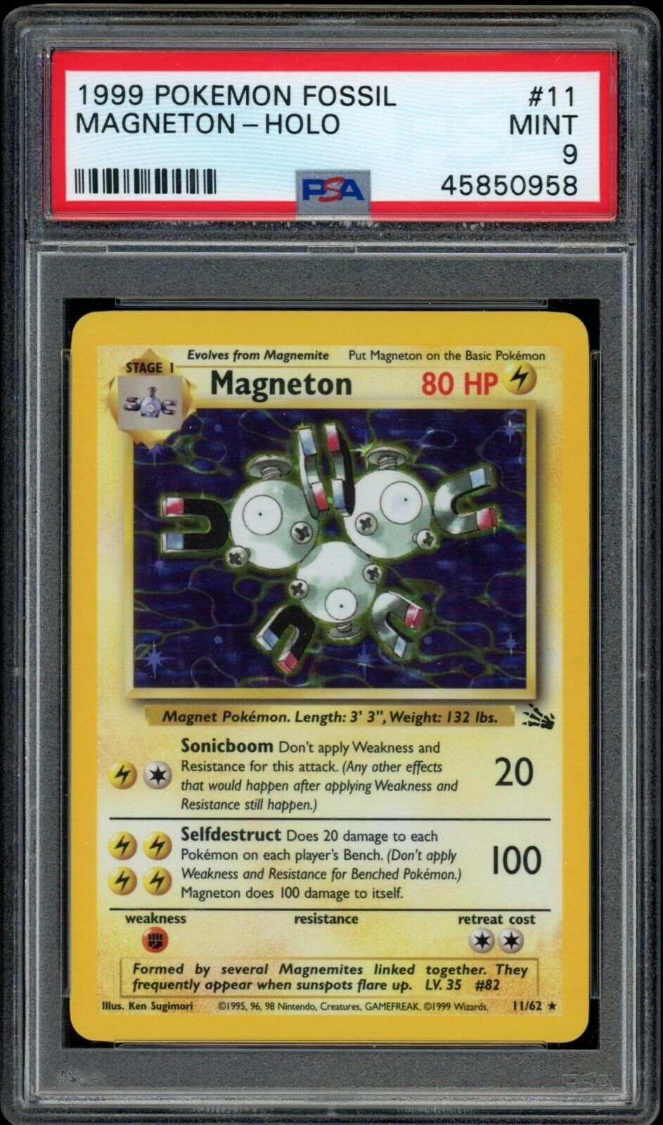 Pokemon Magneton Holo 11 PSA 9