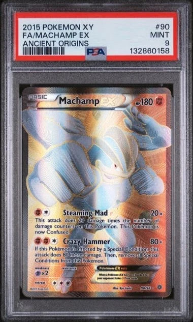 Pokemon XY Machamp EX Ancient Origins #90 PSA 9