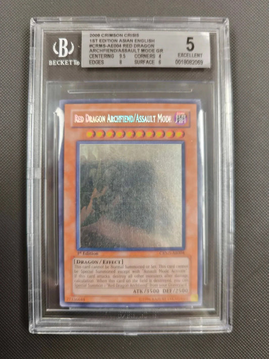 Yugioh Red Dragon Archfiend/ Assault Mode 1st Ed CRMS-AE004 Ghost Rare BGS 5