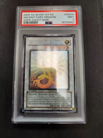 Yugioh Ancient Fairy Dragon 1st Ed ANPR Ghost Rare PSA 9