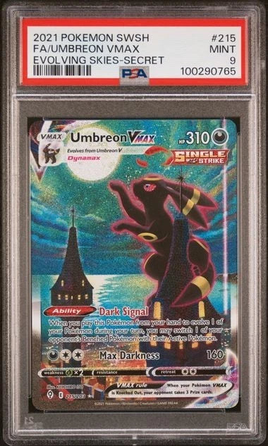 Pokemon Umbreon VMAX Evolving Skies 215 PSA 9 MINT
