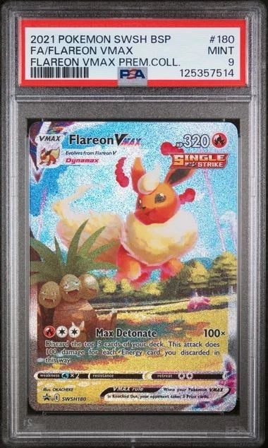 Pokemon Flareon Vmax SWSH180 Sword & Shield Alternate Art Promo PSA 9