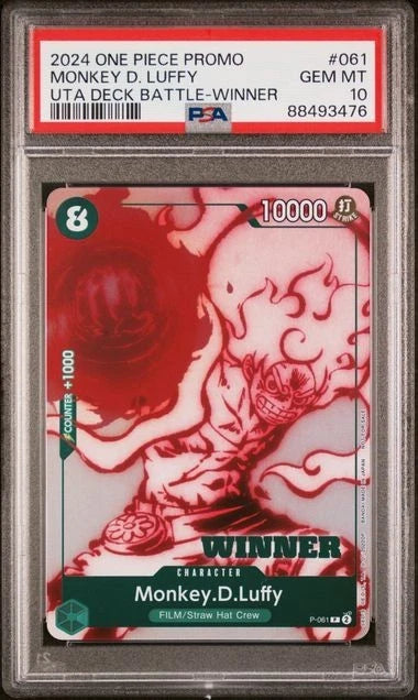 One Piece TCG - Monkey.D.Luffy Uta Deck Battle Winner P-061 PSA 10