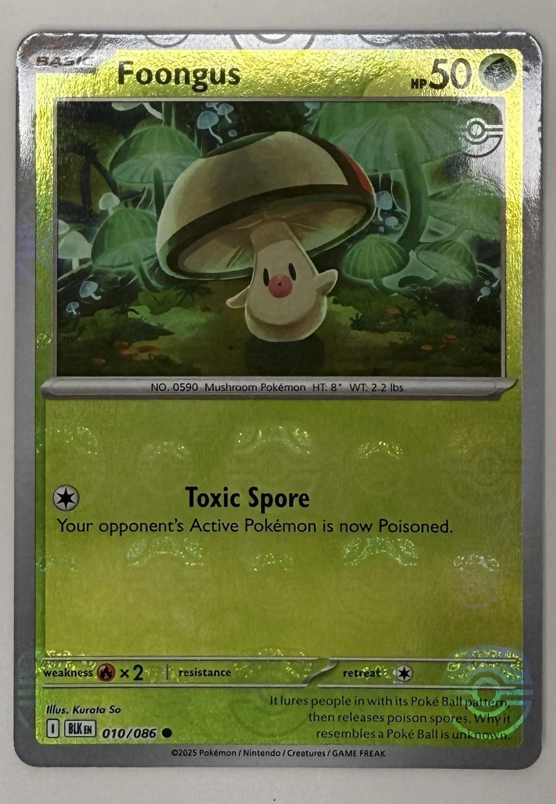 Foongus (Master Ball Pattern) 10 - SV Black Bolt Holofoil