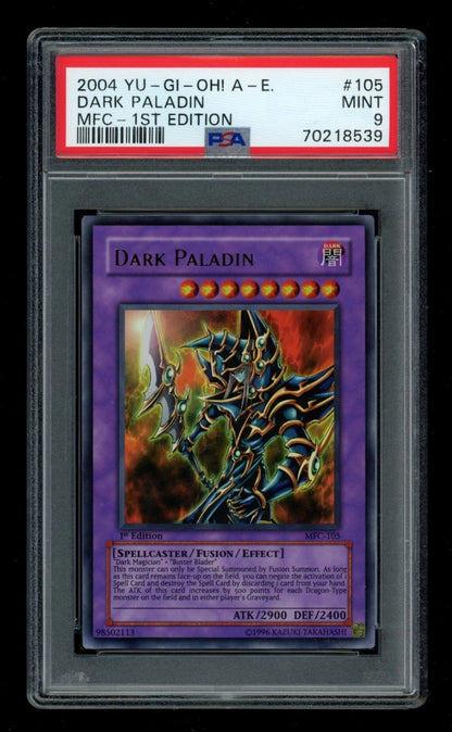 Yugioh Dark Paladin 1st ED Asian English AE MFC-105 PSA 9 MINT