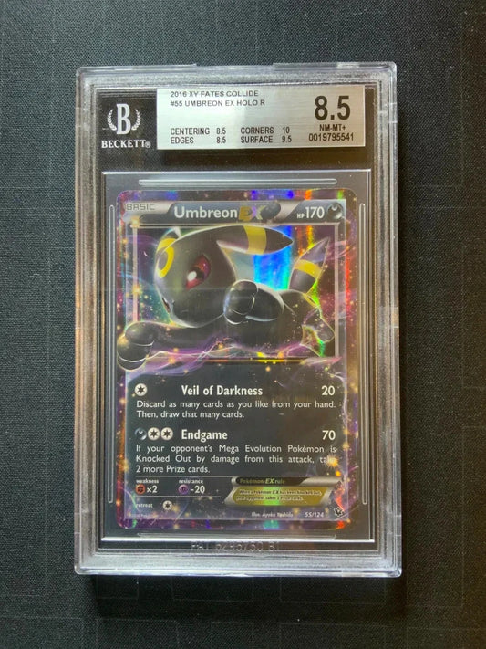Pokemon 2016 XY Fates Collide #55 Umbreon EX Holo R BGS 8.5 NM-MT+
