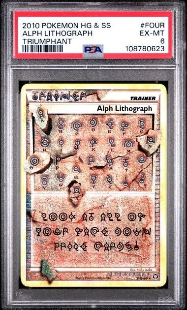 Pokemon - Alph Lithograph Triumphant #FOUR PSA 6