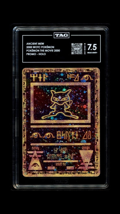 Pokemon Ancient Mew 2000 WOTC Pokemon The Movie Promo - Holo TAG 7.5