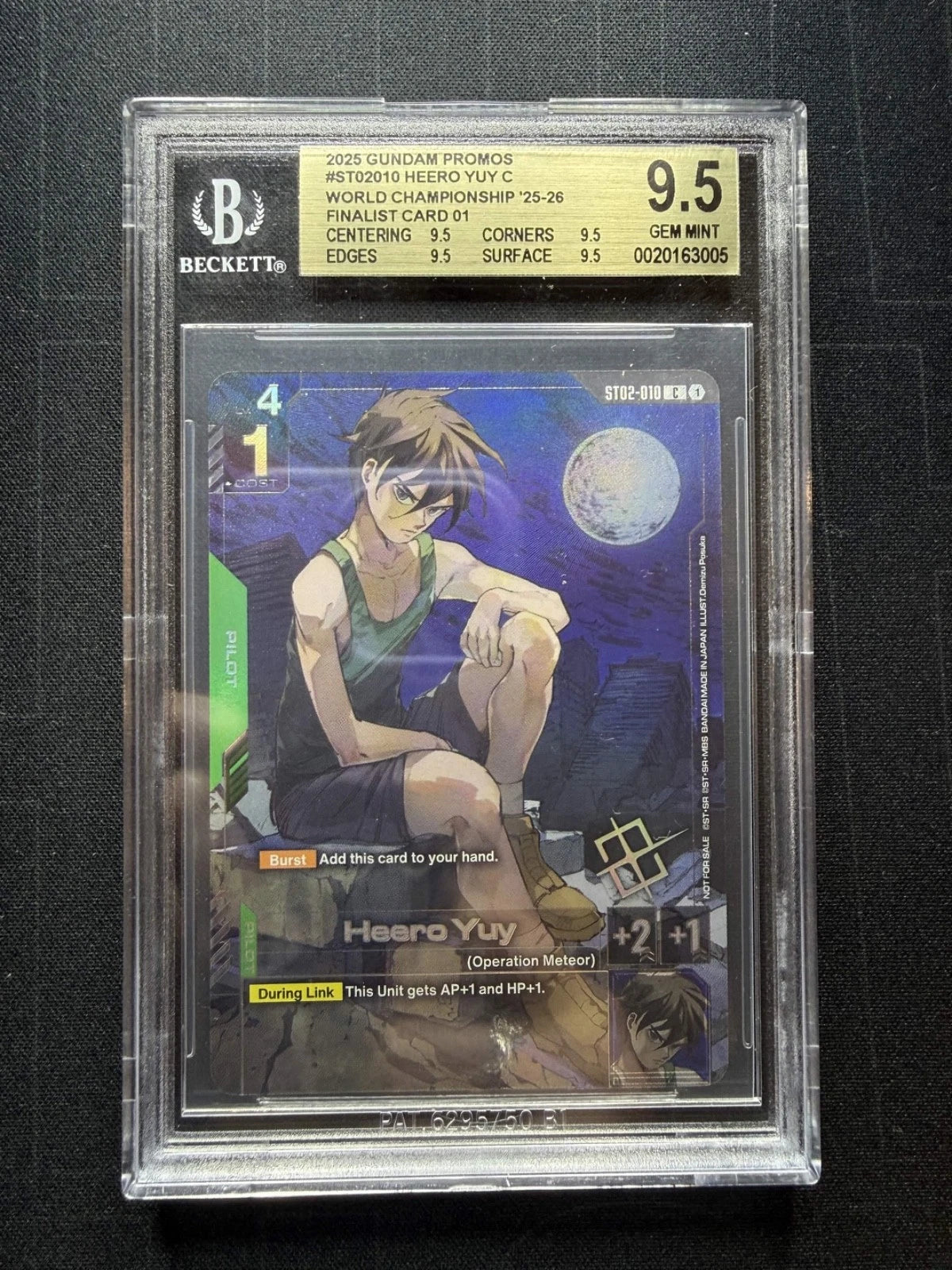 Gundam Card Game Promos #ST02010 Heero Yuy C World Championship ‘25-26 BGS 9.5