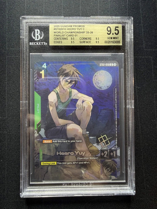 Gundam Card Game Promos ST02 010 Heero Yuy C World Championship ‘25-26 BGS 9.5