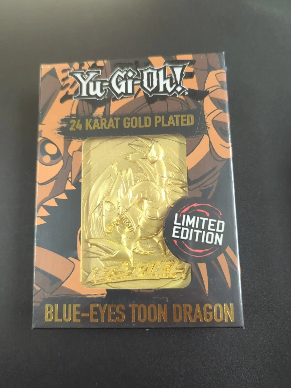 [CLEARANCE] Yugioh 24k Gold Plated Card Blue Eyes Toon Dragon