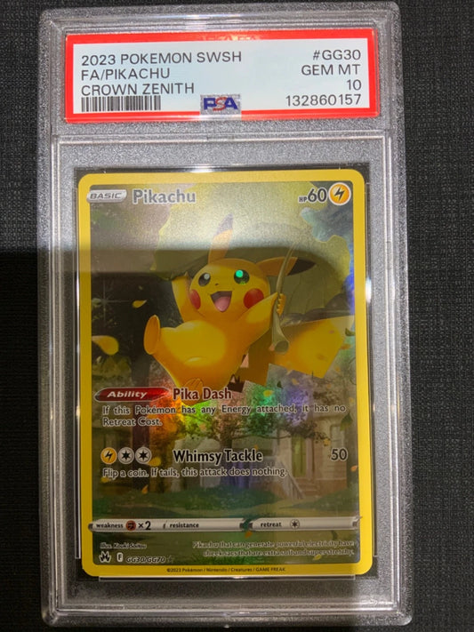 Pokemon - Pikachu GG30 Crown Zenith PSA 10