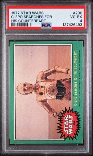 1977 Star Wars OPC C-3PO Searches For His Counter part #200 PSA 4