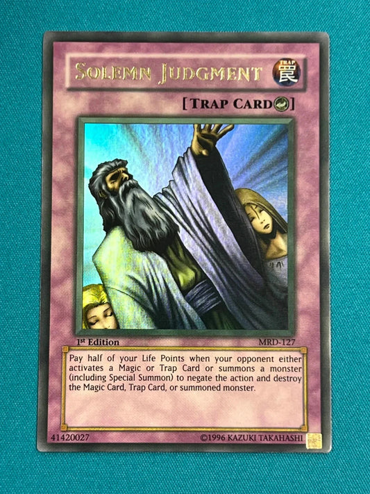 Yugioh Solemn Judgment 1st Edition MRD-127 Ultra Rare VLP FADED