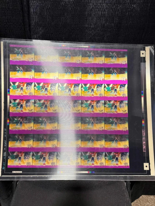 Pokemon Topps Movie 2000 Ash Pikachu Lenticular Uncut Sheet