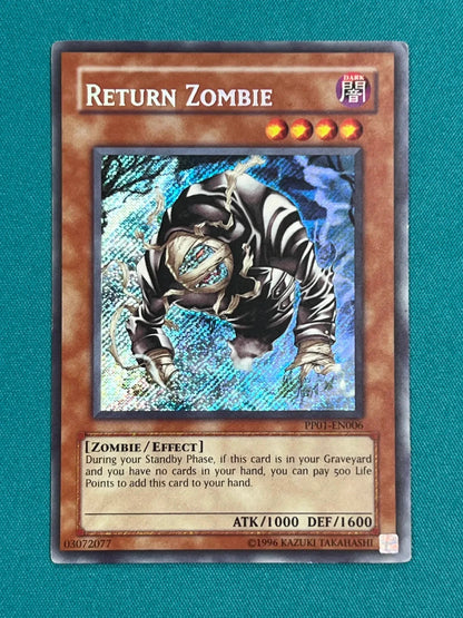 Yugioh Return Zombie PP01-EN006 Secret Rare MP LOWERED NAME
