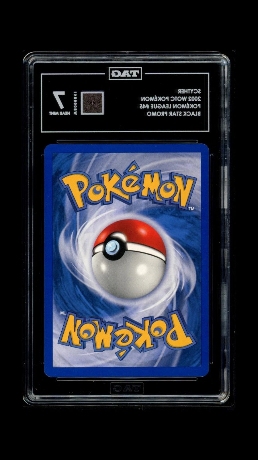 Pokemon Scyther 2002 WOTC Pokemon League #45 Black Star Promo TAG 7