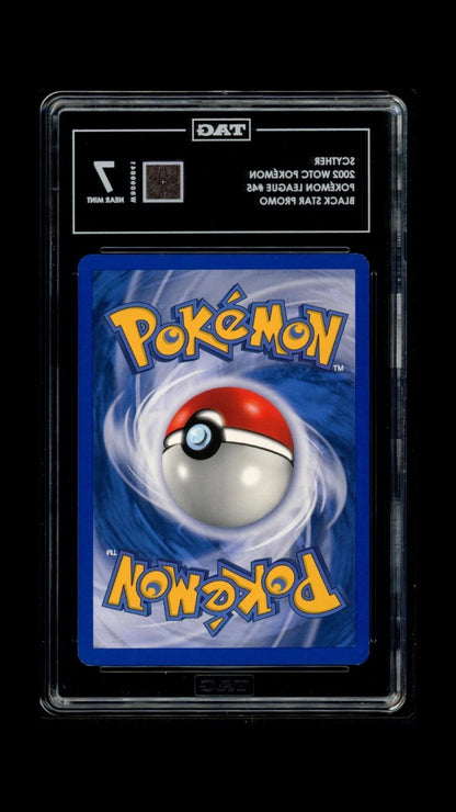 Pokemon Scyther 2002 WOTC Pokemon League #45 Black Star Promo TAG 7