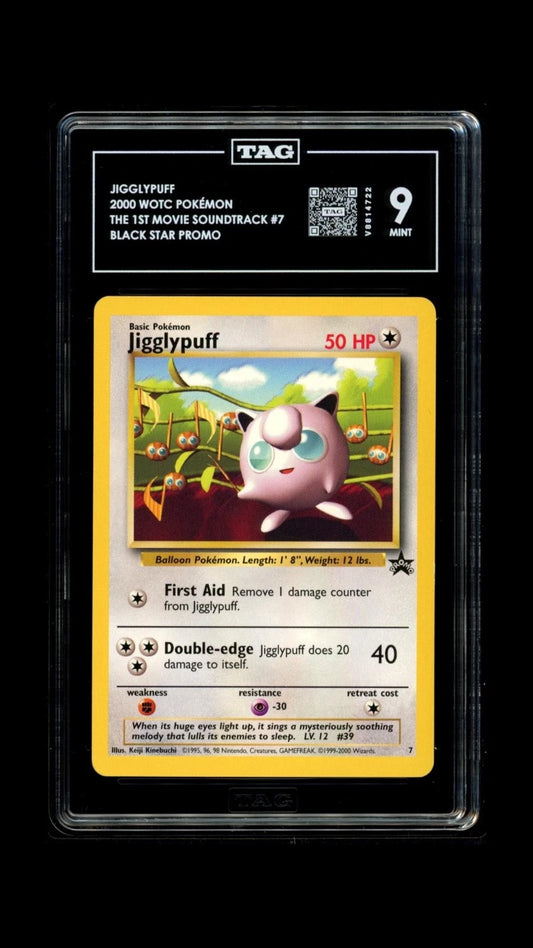 Pokemon Jigglypuff 2000 WOTC The 2st Movie Soundtrack Black Star Promo TAG 9