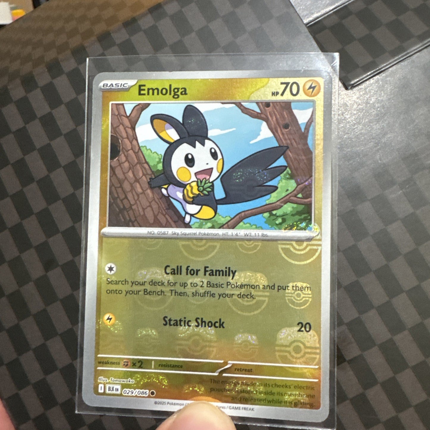 Emolga (Master Ball Pattern) 29 - SV Black Bolt Holofoil