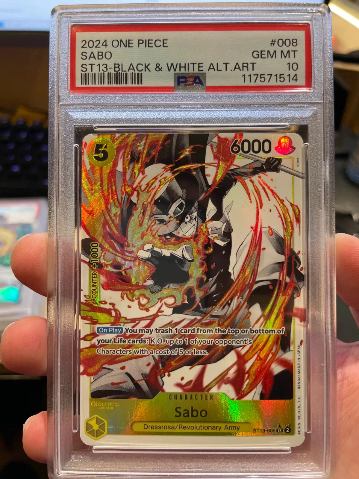 One Piece TCG - Sabo ST13-008 Alternate Art PSA 10