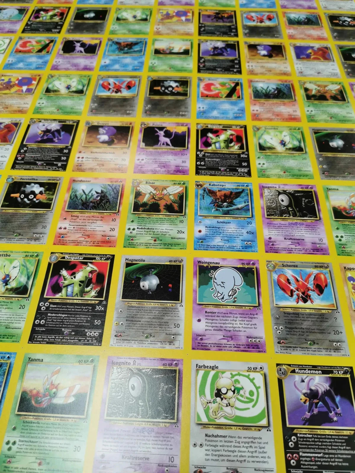 Pokemon Neo Discovery GERMAN Uncut Sheet