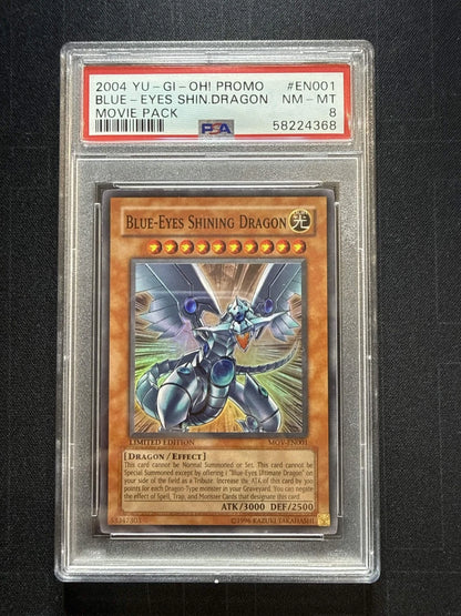 Yugioh Promo Blue Eyes Shin. Dragon Movie Pack #EN001 PSA 8