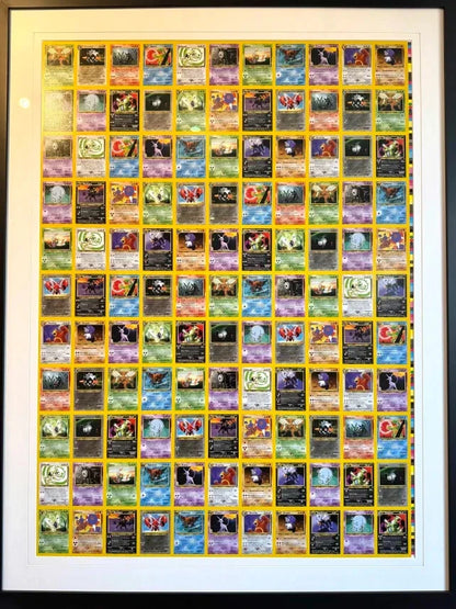 Pokemon Neo Discovery GERMAN Uncut Sheet FRAMED