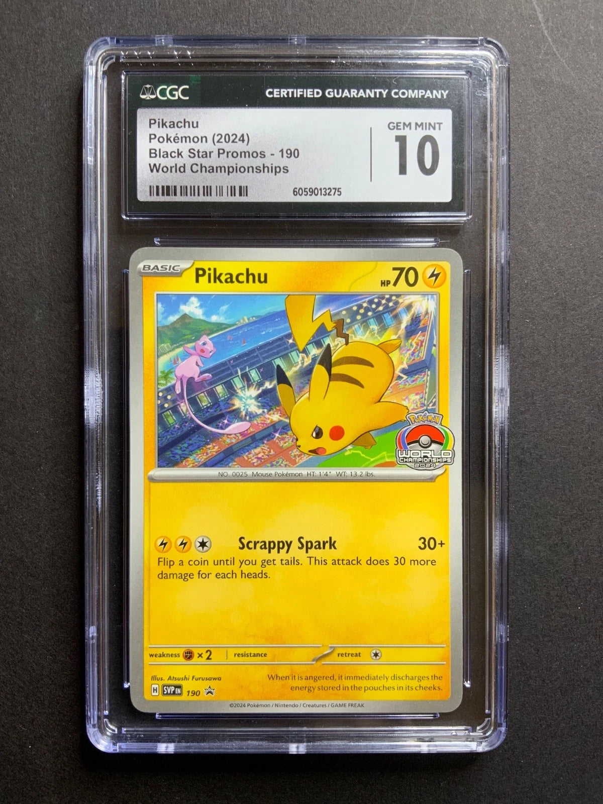 Pokemon Pikachu Black Star Promos 190 World Championship CGC 10 #1