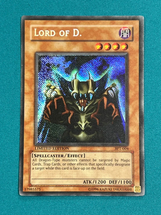 Yugioh Lord of D. Limited Edition BPT-004 Secret Rare LP REVERSE FOIL