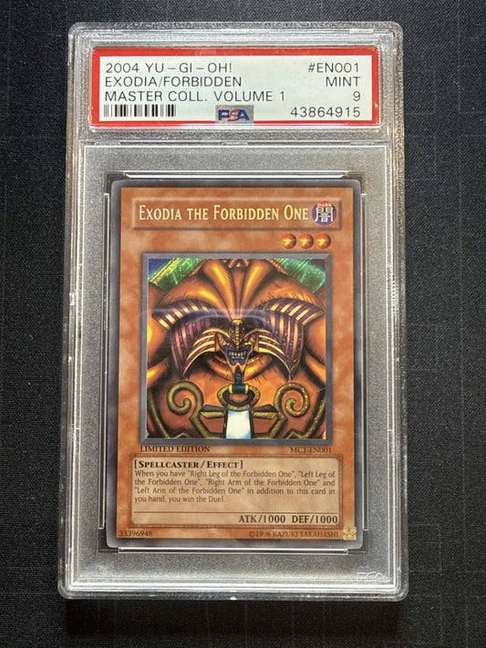 Yugioh 2004 Exodia/ Forbidden Master Coll. Volume 1 #EN001 PSA 9