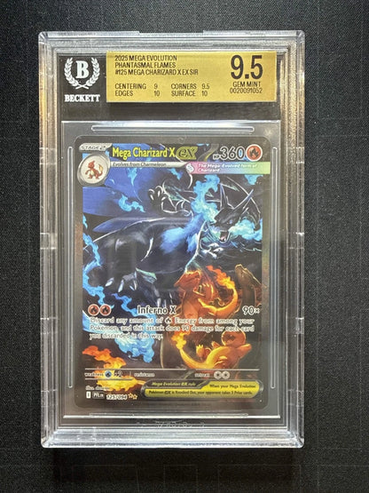 Pokemon Mega Evolution Phantasmal Flames Mega Charizard x EX SIR #125 BGS 9.5