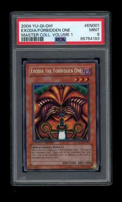 Yugioh Exodia The Forbidden One Limited Edition MC1 EN001 Ultra Rare PSA 9