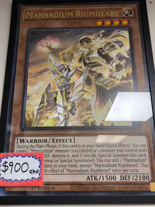 Yugioh Mannadium Riumheart Framed Giant Card Display