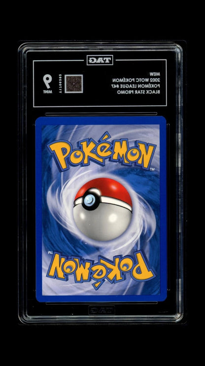Pokemon Mew 2002 WOTC Pokemon League #47 Black Star Promo TAG 9
