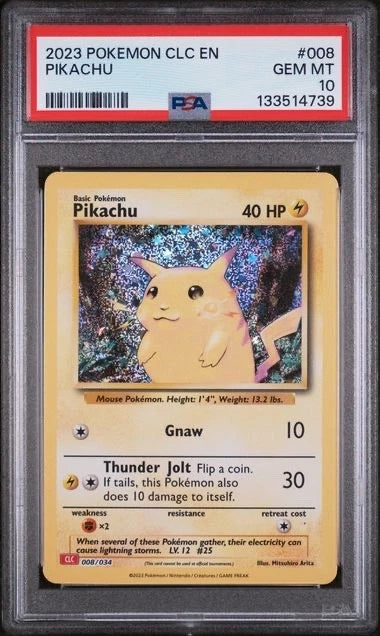 Pokemon 2023 Pokemon CLC EN Pikachu #008 PSA 10