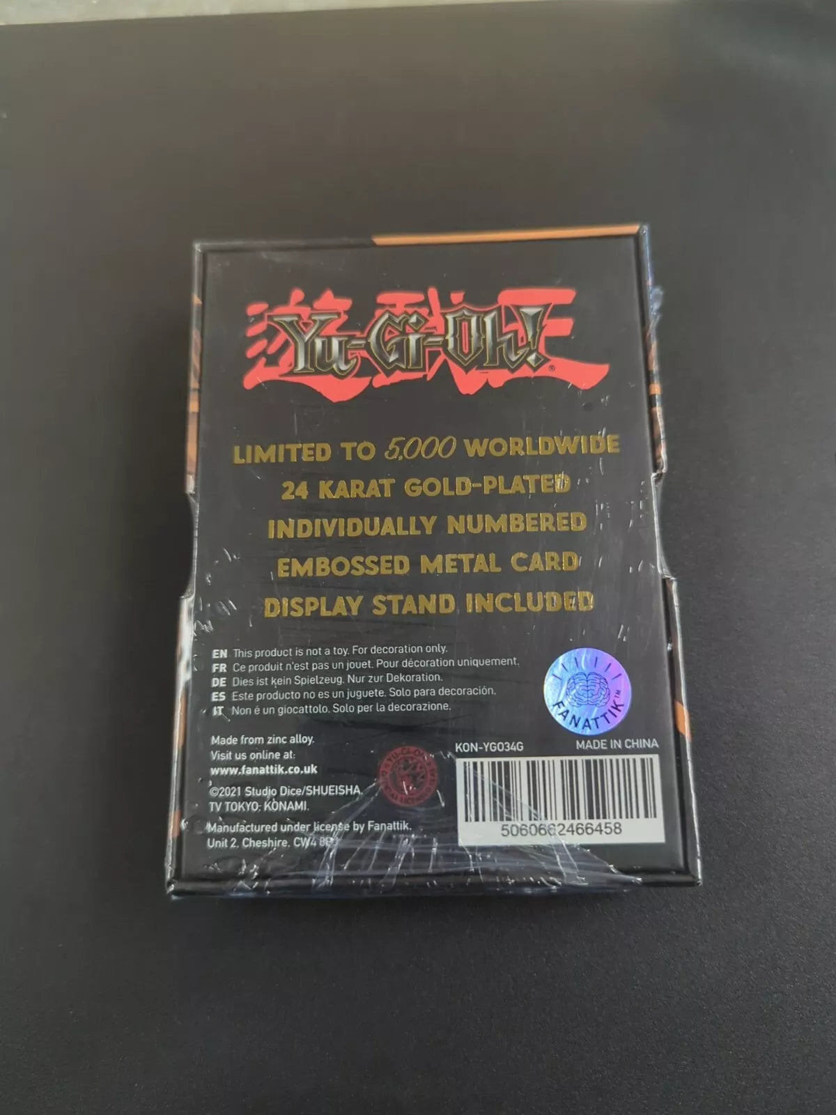 [CLEARANCE] Yugioh 24k Gold Plated Figure - Pot of Greed