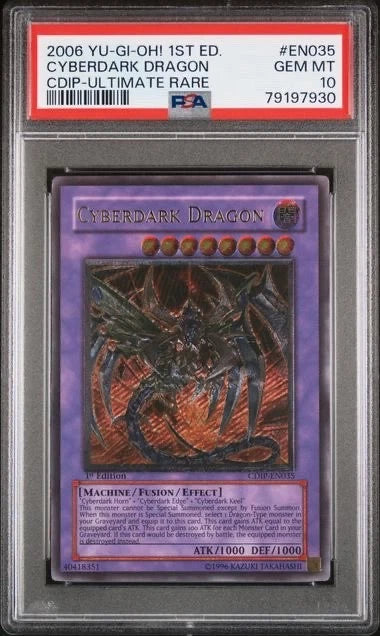 Yugioh 1st Ed. Cyberdarik Dragon CDIP - #EN035 UtR PSA 10 Gem MT