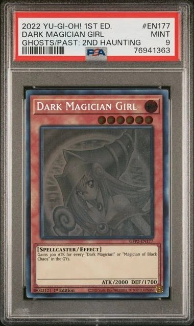 Yugioh - Dark Magician Girl GFP2-EN177 Ghost Rare PSA 9