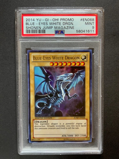 Yugioh Promo Blue Eyes White Dragon Shonen Jump Magazine #EN068 PSA 9