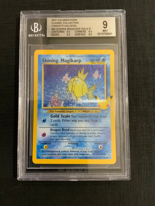 Pokemon - Shining Magikarp 66/64 Classic Collection Celebrations BGS 9
