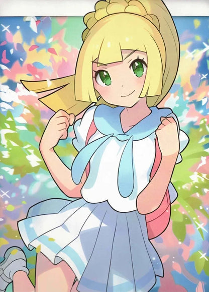 Pokemon Lillie with Cosmog and Alolan Vuplix Unofficial 9 Pocket Zippered Binder 360 Slot