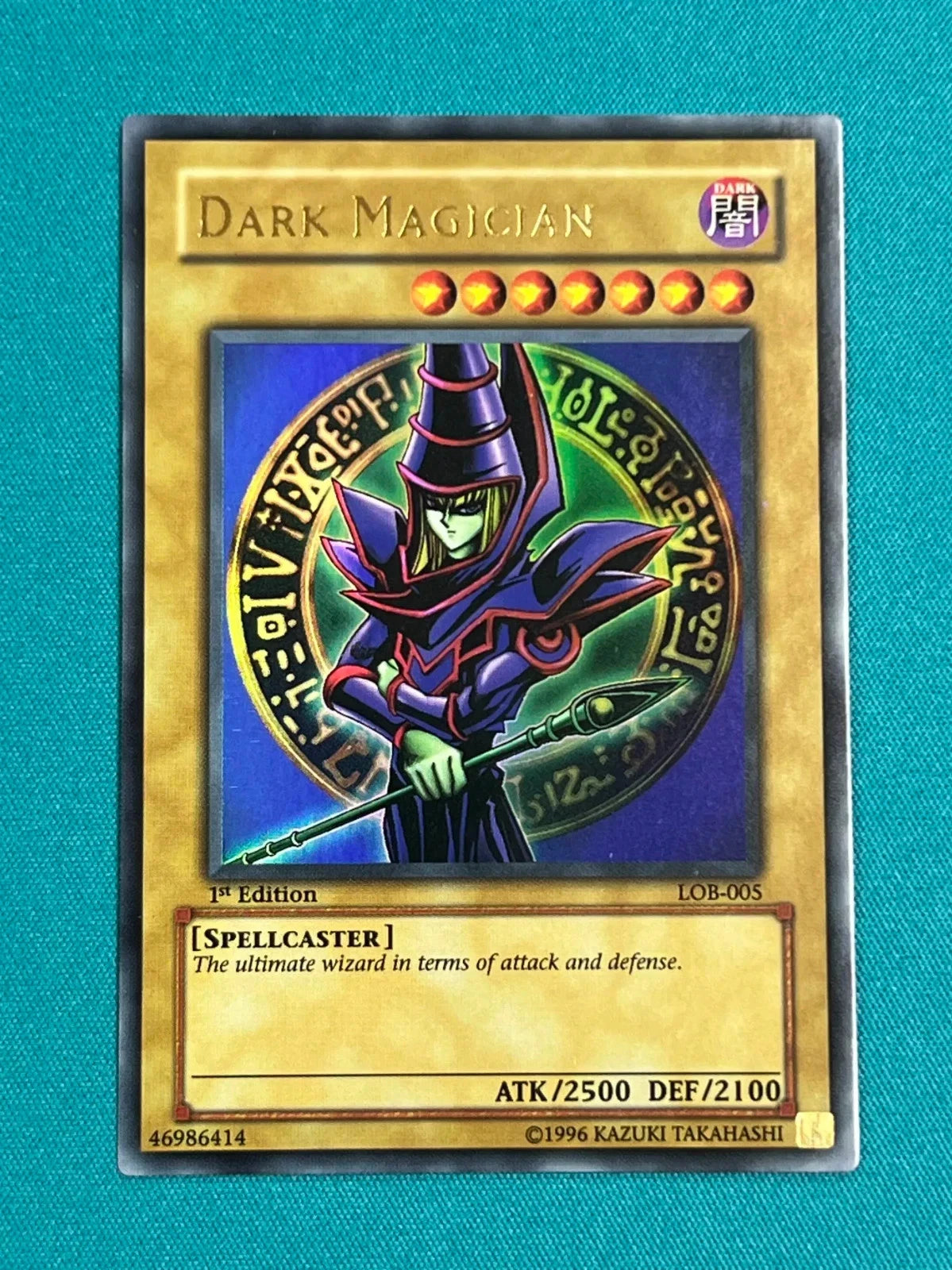 Yugioh Dark Magician 1st Editin LOB-005 Ultra Rare NM ASIAN ENGLISH
