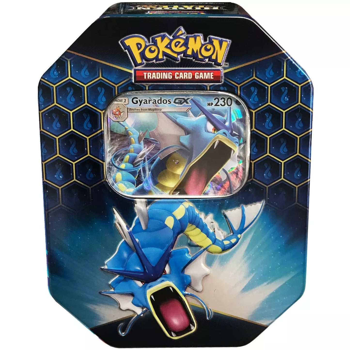 Pokemon Hidden Fates Gyarados GX Tin Sealed (w)