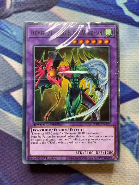 Yugioh Elemental HERO Flame Wingman SGX1 SEALED DECK