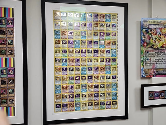 Pokemon WOTC Fossil Holo Rare Uncut Sheet Glass Framed