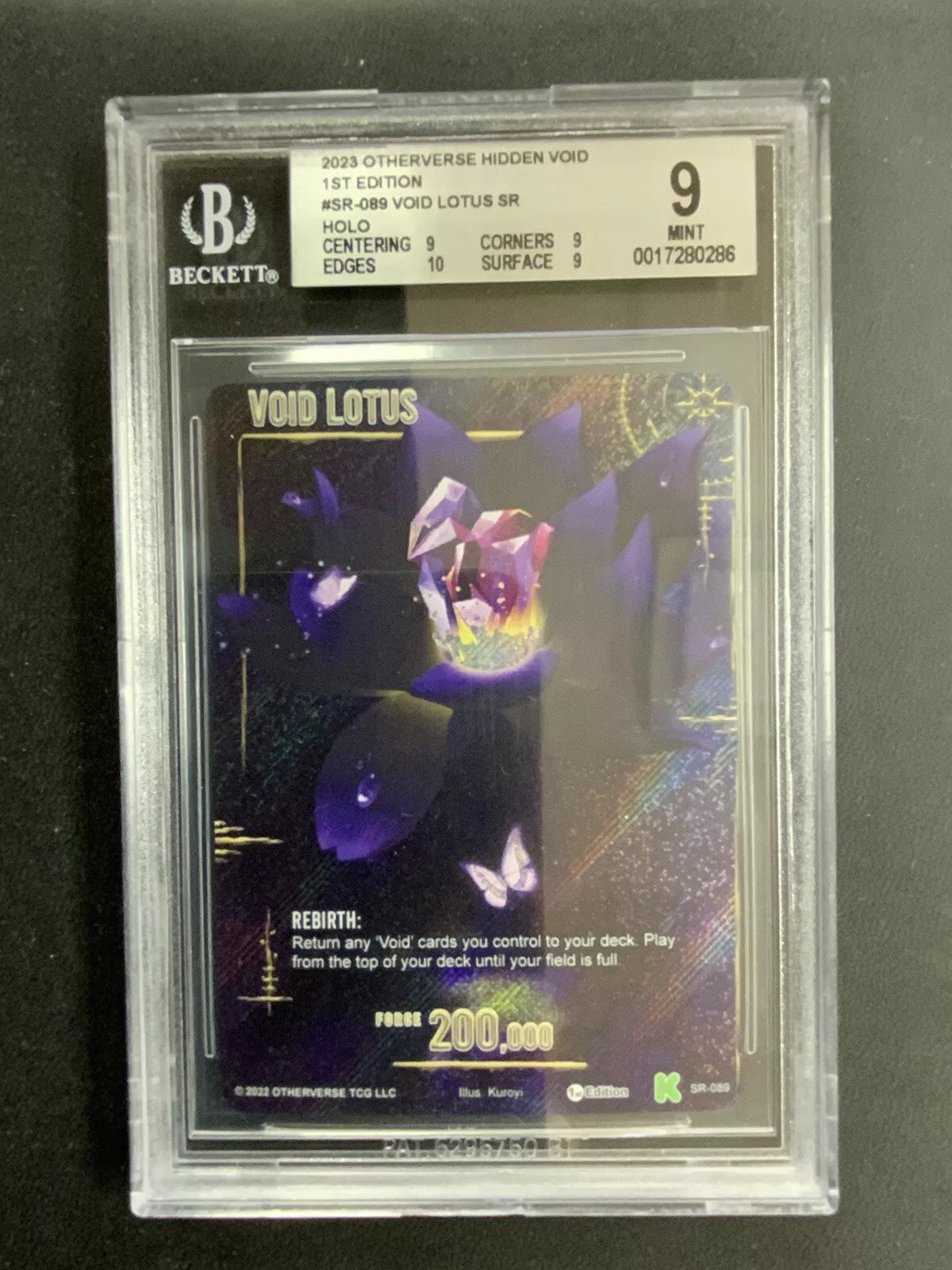 Otherverse Void Lotus SR-089 - Hidden Void 1st edition